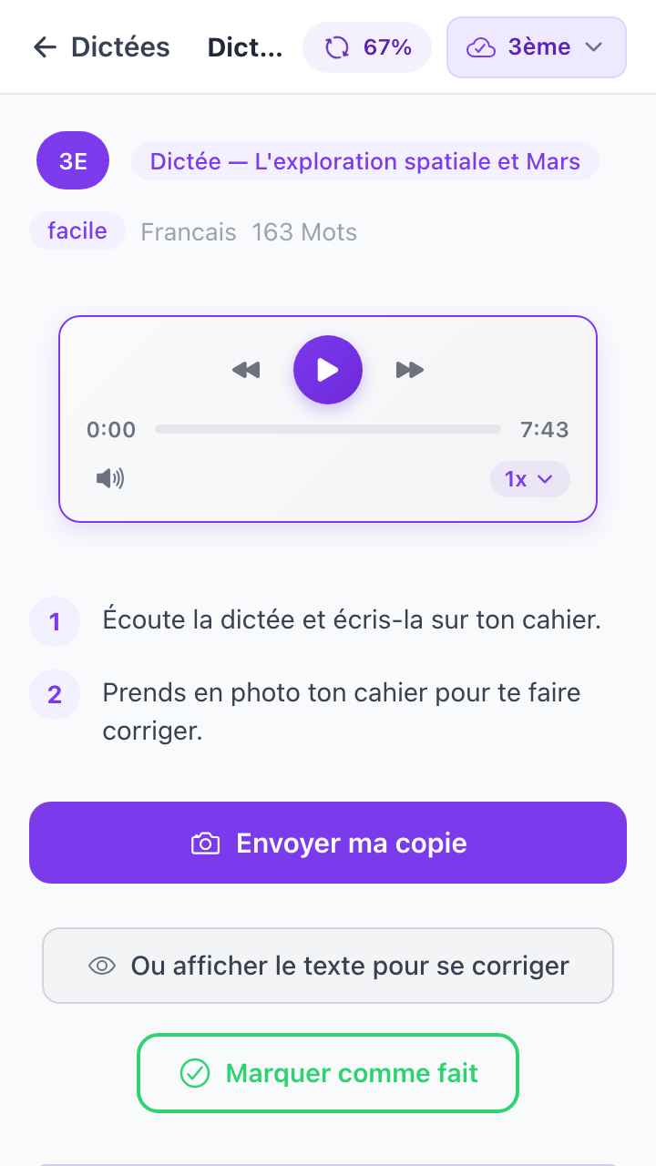 Lecteur audio Anta avec contrôles et option photo de la copie