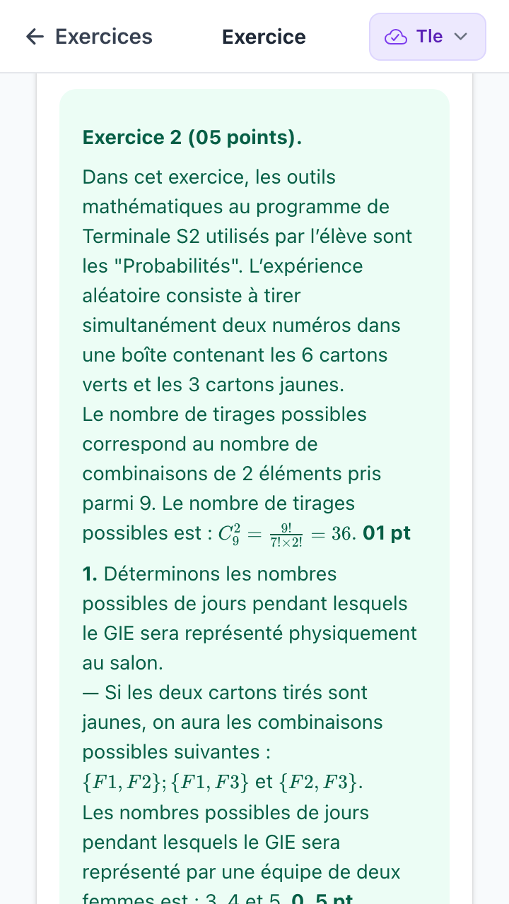 Correction détaillée d'un exercice Anta avec étapes