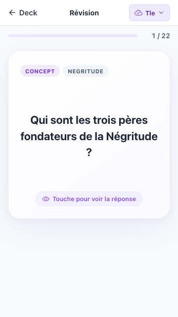 Une flashcard